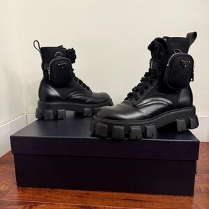 Prada Aura Blockchain Consortium Card men’s boots.